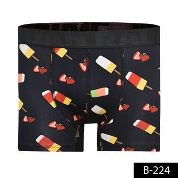 %100 Pamuk/Likra Kumaş Desenli Boxer