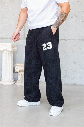 23 Detaylı Eskitme Efektli Baggy Erkek Eşofman Altı (JGS74)
