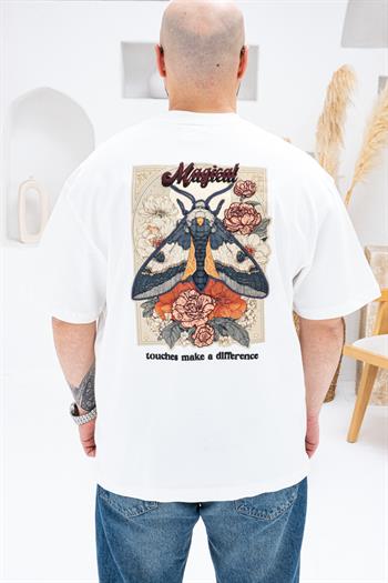 A Kalite Göğüs Sırt Baskılı Ve Nakışlı Oversize T-shirt(TSB67)