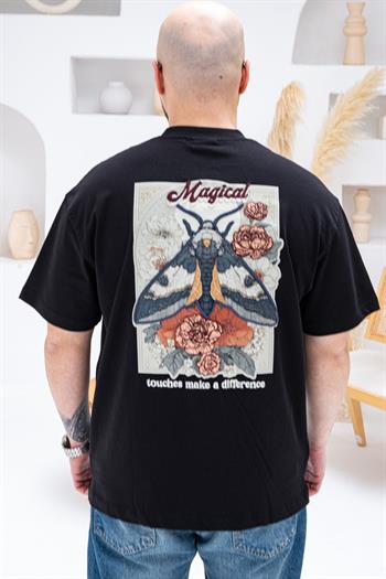 A Kalite Göğüs Sırt Baskılı Ve Nakışlı Oversize T-shirt(TSS67)