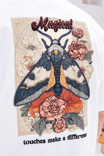 A Kalite Göğüs Sırt Baskılı Ve Nakışlı Oversize T-shirt(TSB67)