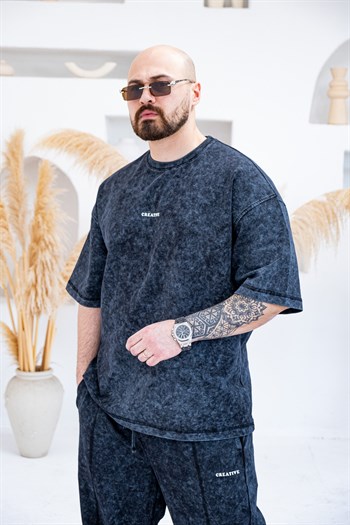 Asit Yıkamalı Oversize  Alt/Üst Rahat Kalıp Takım (TKA46)