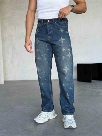 Baggy Kalıp Baskılı Jean (KO55)