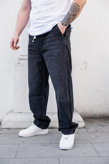 Baggy Kalıp Beli Lastikli Kot Pantolon (KO14)