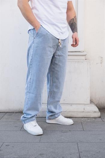 Baggy Kalıp Beli Lastikli Kot Pantolon (KO16)
