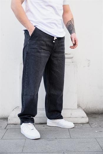 Baggy Kalıp Beli Lastikli Kot Pantolon (KO14)