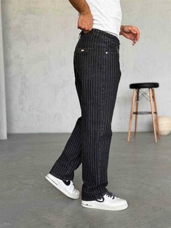 Baggy Kalıp Çizgi Detaylı Jean (KO51)
