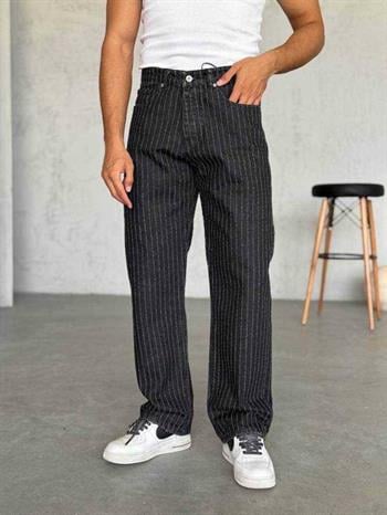 Baggy Kalıp Çizgi Detaylı Jean (KO51)