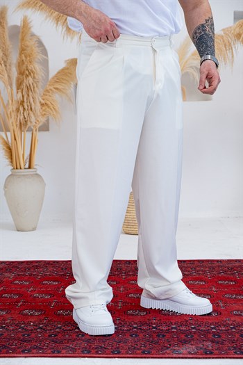 Baggy Kalıp Pile Detaylı Kumaş Pantolon (JGB55)