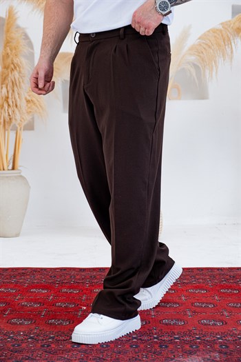 Baggy Kalıp Pile Detaylı Kumaş Pantolon (JGKA55)