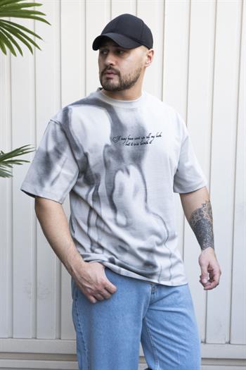 Baskılı Oversize T-Shirt (YTG06)
