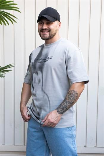 Baskılı Oversize T-Shirt (YTG06)