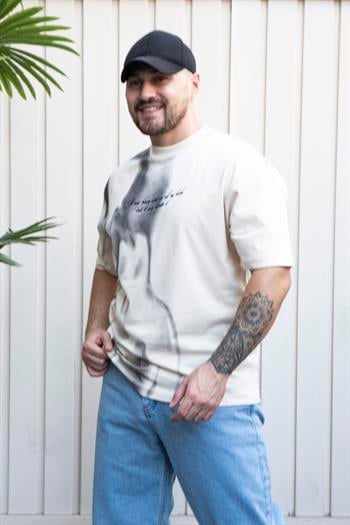 Baskılı Oversize T-Shirt (YTK06)