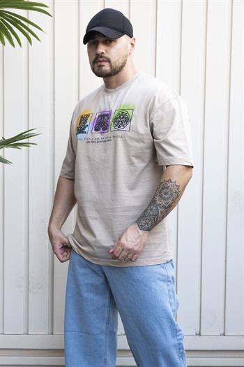 Baskılı Oversize T-Shirt (YTK08)