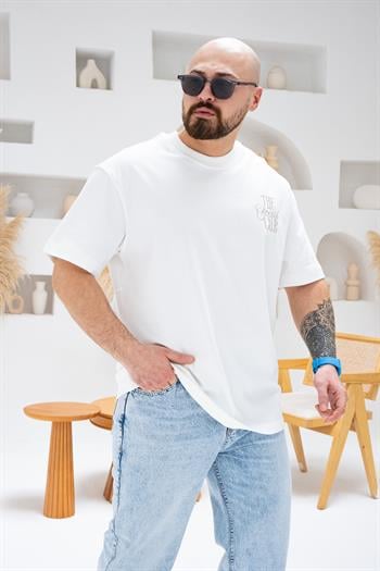 Baskılı Ve Nakışlı Oversize T-Shirt (TSB45)