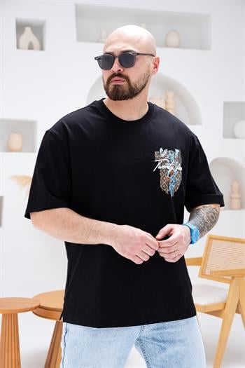 Baskılı Ve Nakışlı Oversize T-Shirt (TSS43)