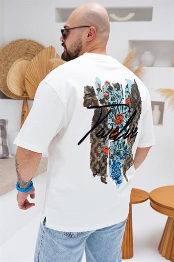 Baskılı Ve Nakışlı Oversize T-Shirt (TSB43)
