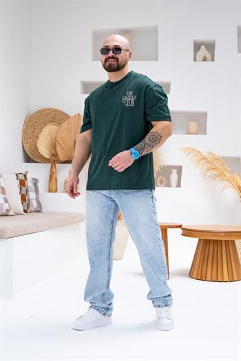 Baskılı Ve Nakışlı Oversize T-Shirt (TSY45)