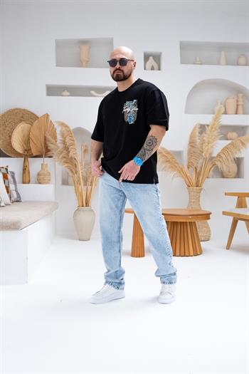 Baskılı Ve Nakışlı Oversize T-Shirt (TSS43)
