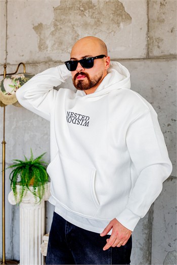 Baykuş İllüstrasyonlu Kanguru Cepli Sweatshirt (SVTB112)