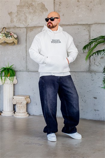 Baykuş İllüstrasyonlu Kanguru Cepli Sweatshirt (SVTB112)