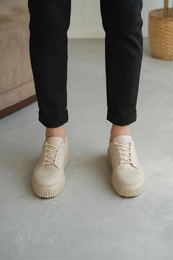 Bej Premium Süet Erkek Sneaker (AYKK04)