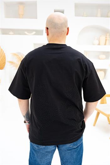 Bohem Nakış Detaylı Oversize T-Shirt (TSS48)