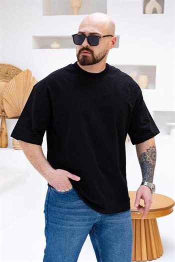Bohem Nakış Detaylı Oversize T-Shirt (TSS48)