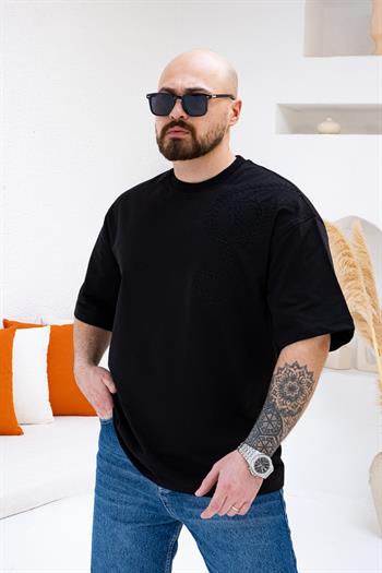 Bohem Nakış Detaylı Oversize T-Shirt (TSS48)