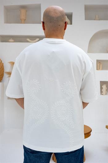 Bohem Nakış Detaylı Oversize T-Shirt (TSB48)