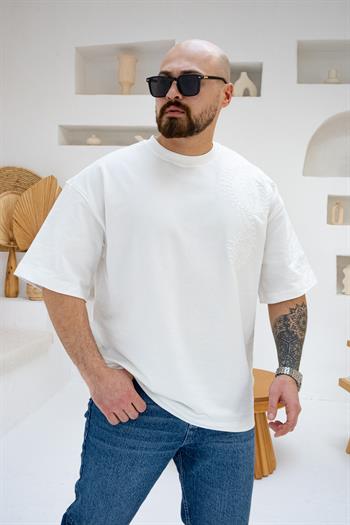 Bohem Nakış Detaylı Oversize T-Shirt (TSB48)