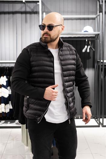 Çelik Dokuma Kol Detaylı Şişme Mont (MOS02)