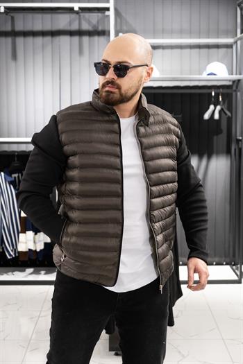 Çelik Dokuma Kol Detaylı Şişme Mont (MOY02)