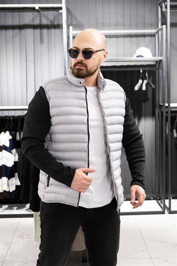 Çelik Dokuma Kol Detaylı Şişme Mont (MOG02)