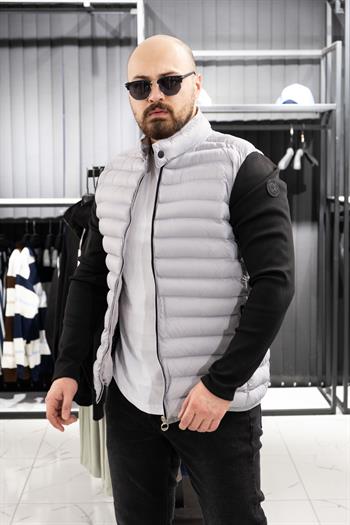 Çelik Dokuma Kol Detaylı Şişme Mont (MOG02)