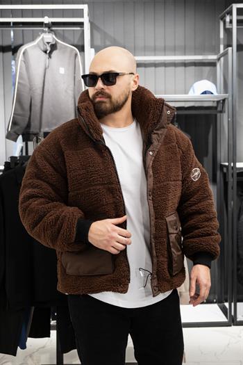 Cep Detaylı Peluş Mont (İGKA11)