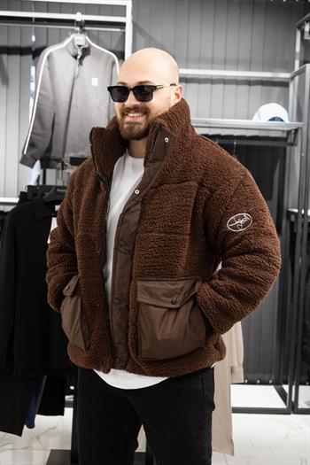 Cep Detaylı Peluş Mont (İGKA11)