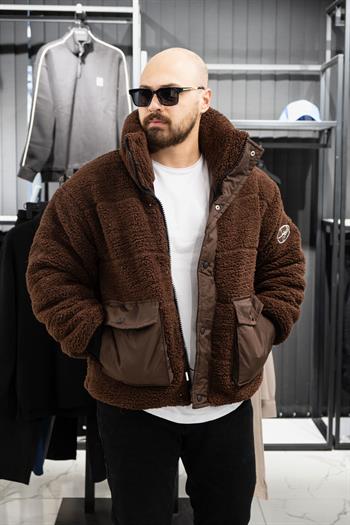 Cep Detaylı Peluş Mont (İGKA11)