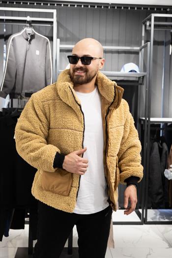 Cep Detaylı Peluş Mont (İGKR11)