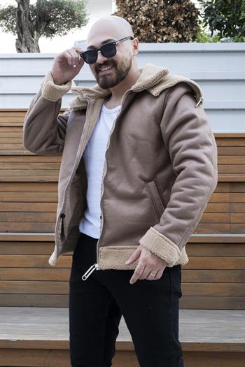 Çift Yaka İçi Kürklü Nubuk Mont (MTKA09)