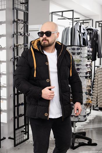 Çıkarılabilir Kapüşonlu Nubuk Şişme Mont (MOS09)