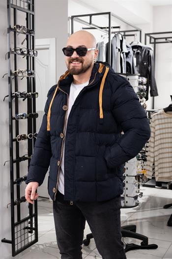 Çıkarılabilir Kapüşonlu Nubuk Şişme Mont (MOL09)