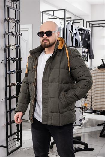 Çıkarılabilir Kapüşonlu Nubuk Şişme Mont (MOY09)