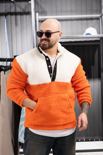 Çıtçıt Detaylı Peluş Sweatshirt (FR-STB01)