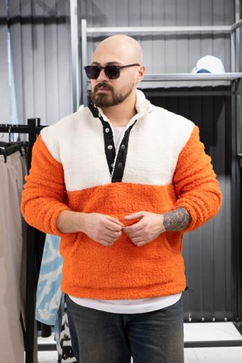 Çıtçıt Detaylı Peluş Sweatshirt (FR-STB01)