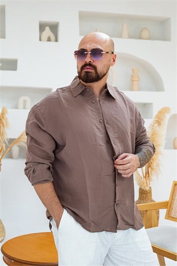 Çizgili Telsel Kumaş Gömlek (GMKA145)