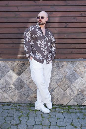 Desenli Rahat Kalıp Gömlek (GMK08)