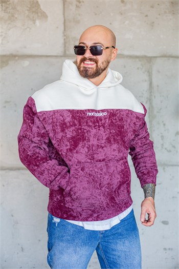Dokulu Desenli Kapüşonlu Rahat Kesim Sweatshirt (SVTKI107)
