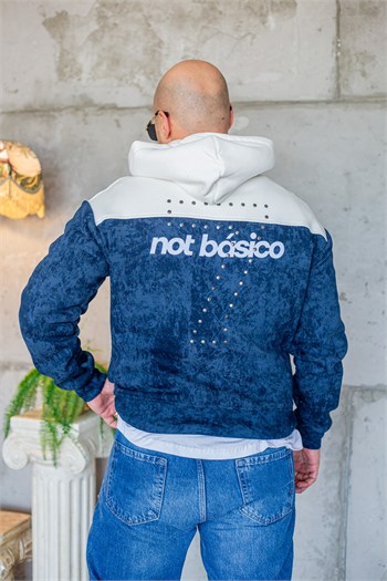 Dokulu Desenli Kapüşonlu Rahat Kesim Sweatshirt (SVTM107)