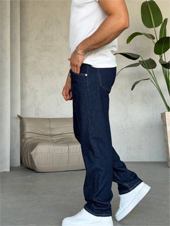 Düğme Ve Çima Detaylı Baggy Jean (KO65)